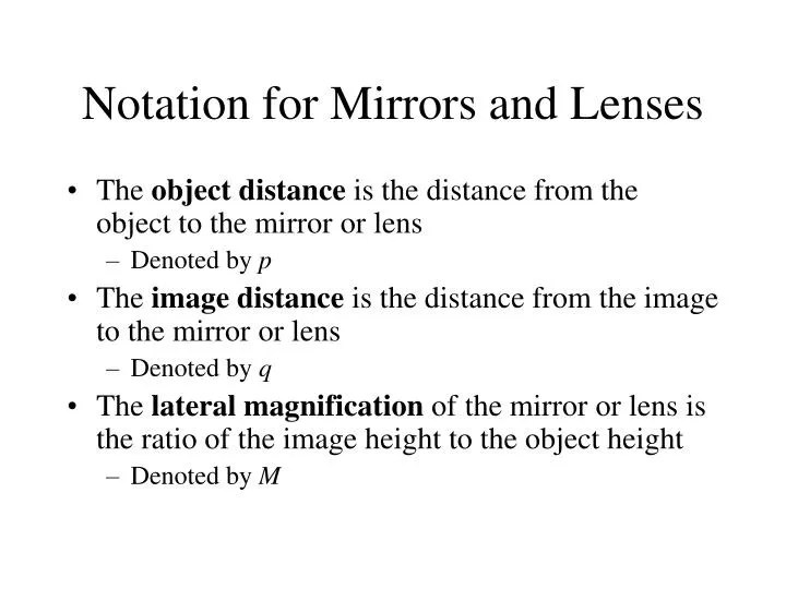 Types Of Mirrors And Lenses Ppt Mirror Ideas