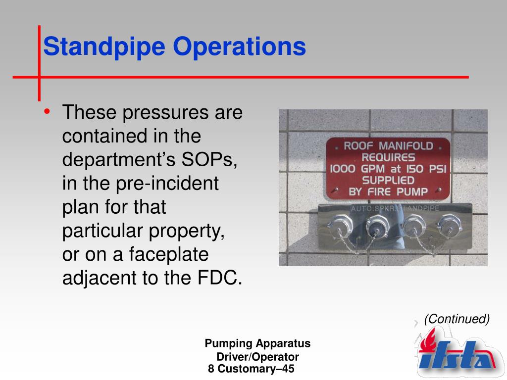 PPT Pumping Apparatus Driver/ Operator — Lesson 8 Customary
