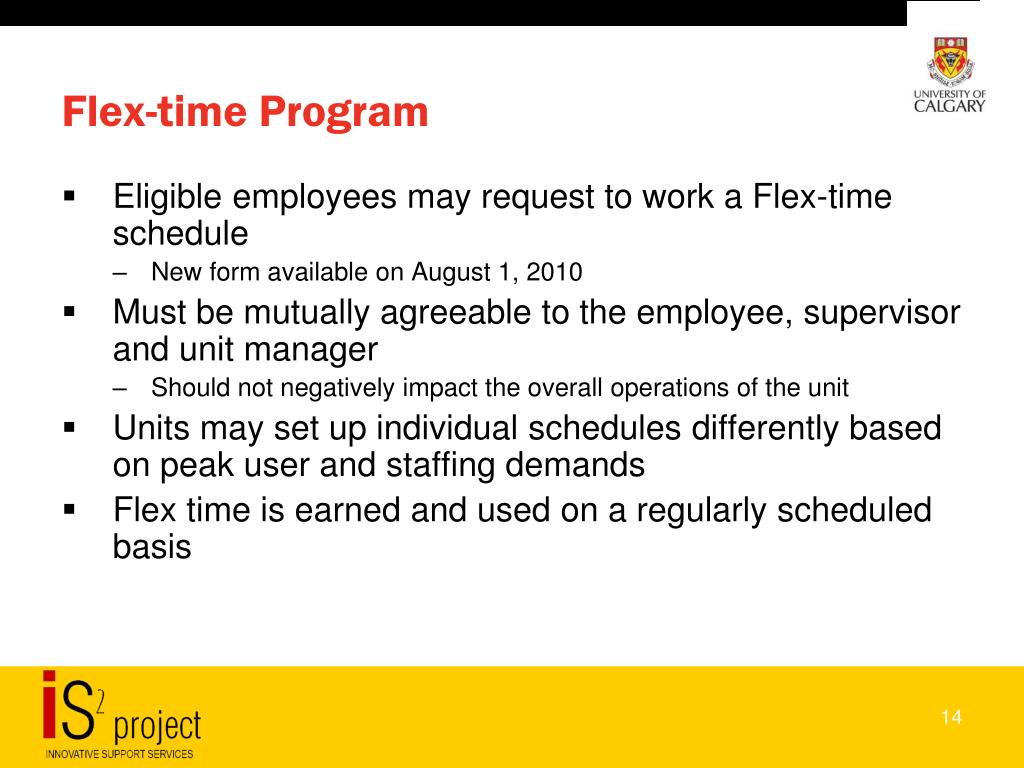 PPT HR Policies Flextime, Staff Vacation, Overtime AUPE Support