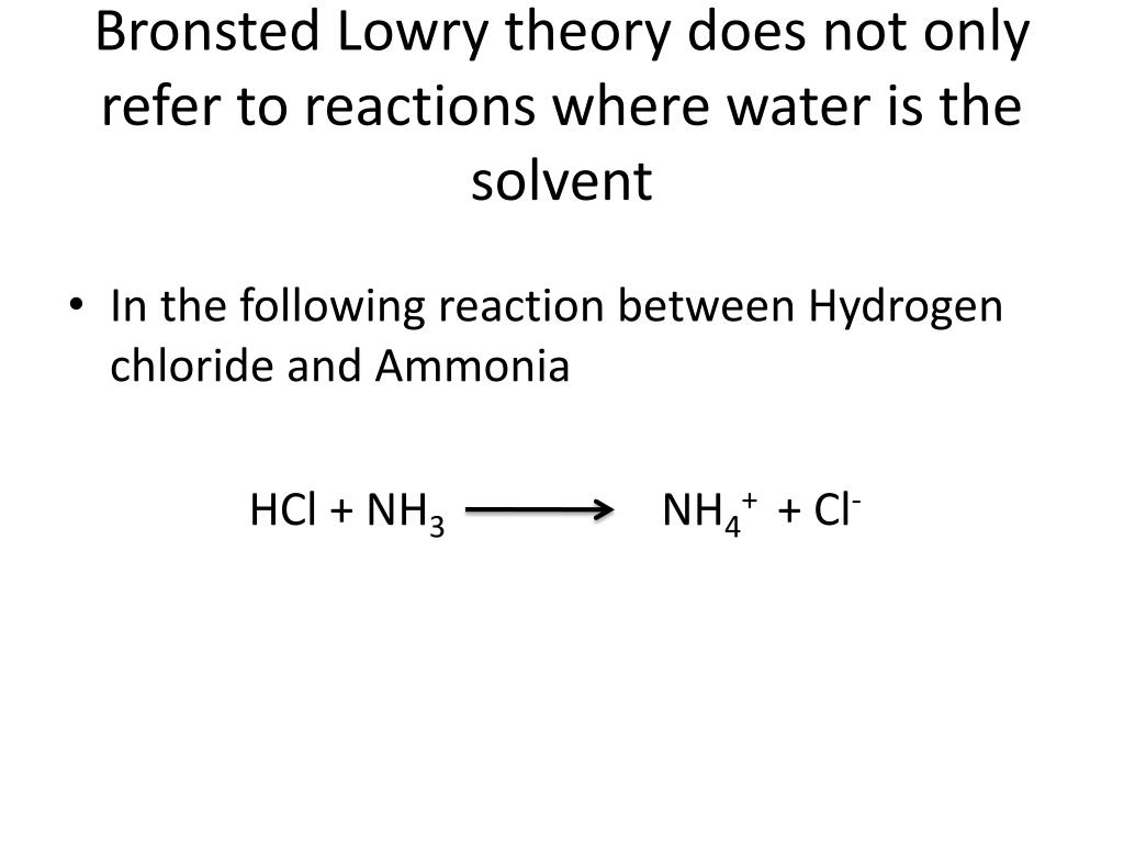 PPT Bronsted /Lowry Theory of Acids and Bases PowerPoint Presentation