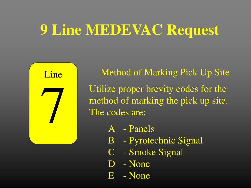 PPT 9 Line MEDEVAC PowerPoint Presentation, free download ID3829527