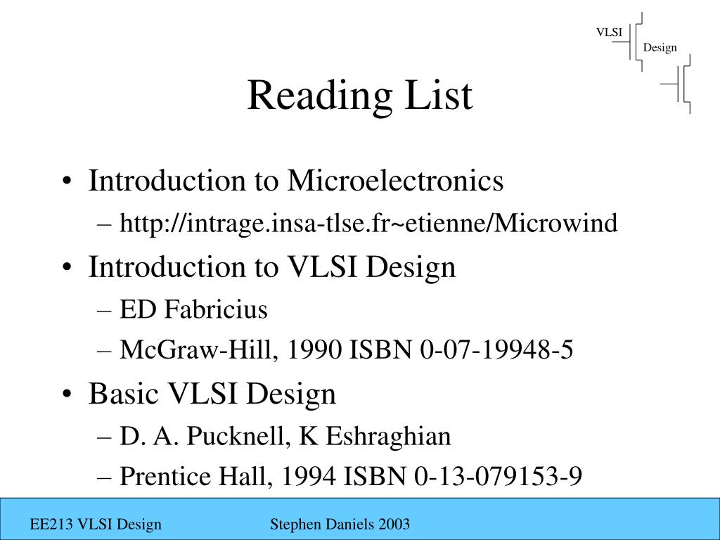 PPT VLSI Design EE213 PowerPoint Presentation, free download ID3830895