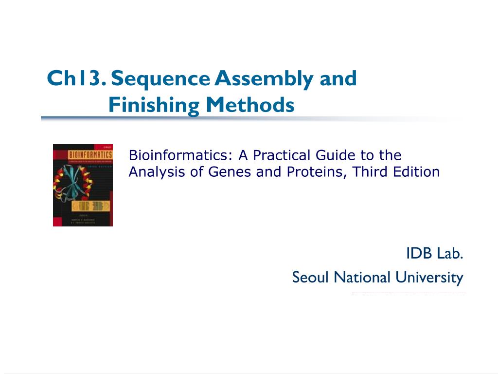 PPT Ch13. Sequence Assembly and Finishing Methods PowerPoint