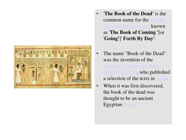 PPT Book of the Dead PowerPoint Presentation ID3832571