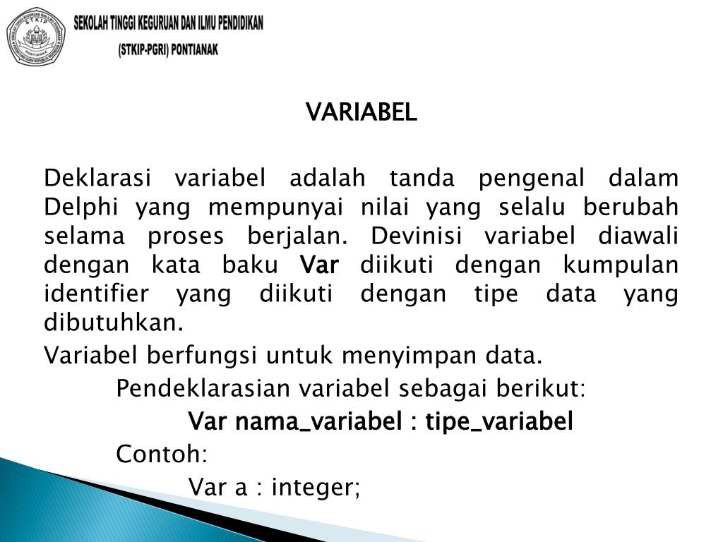 Suatu Variable Tunggal Yang Digunakan Untuk Menyimpan Sekumpulan Data