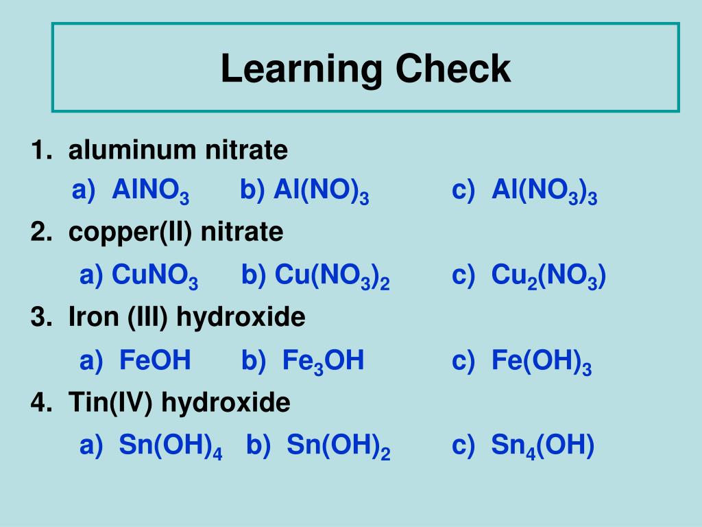 PPT Ch. 7 (Con’t.) Formula Writing & Naming of Compounds PowerPoint