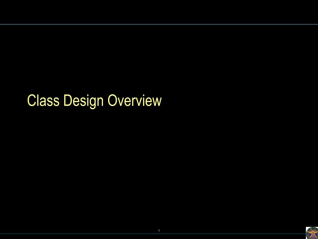 PPT Class Design Overview PowerPoint Presentation, free download ID