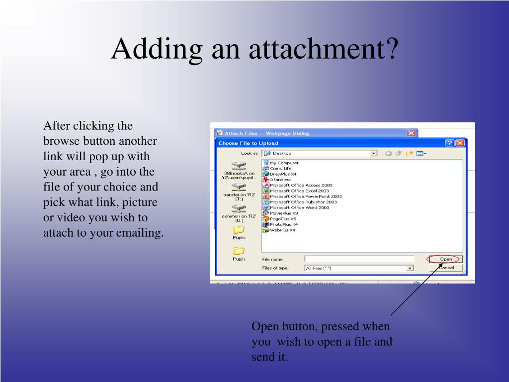 PPT Adding Attachments PowerPoint Presentation, free download ID