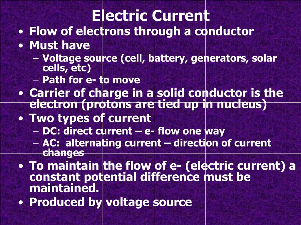 PPT Electric Current PowerPoint Presentation, free download ID3843015