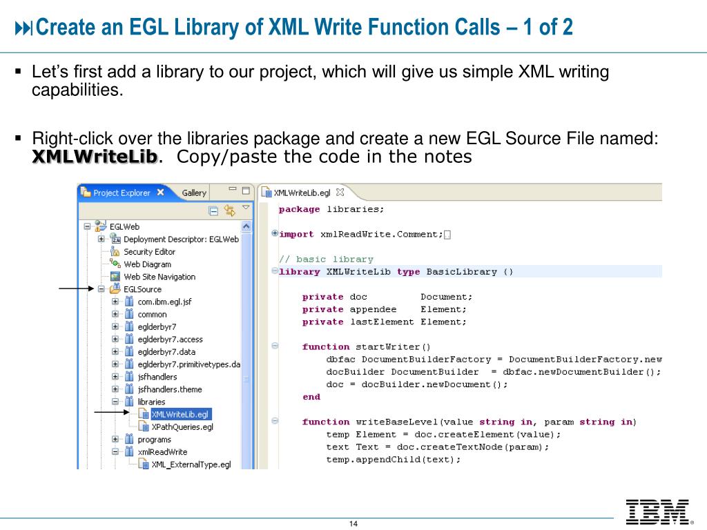 PPT How to read/write XML using EGL PowerPoint Presentation, free