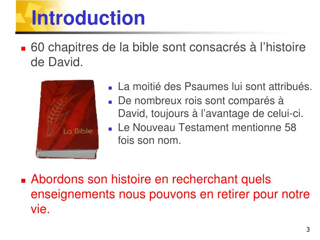 PPT La vie de David PowerPoint Presentation, free download ID3846845
