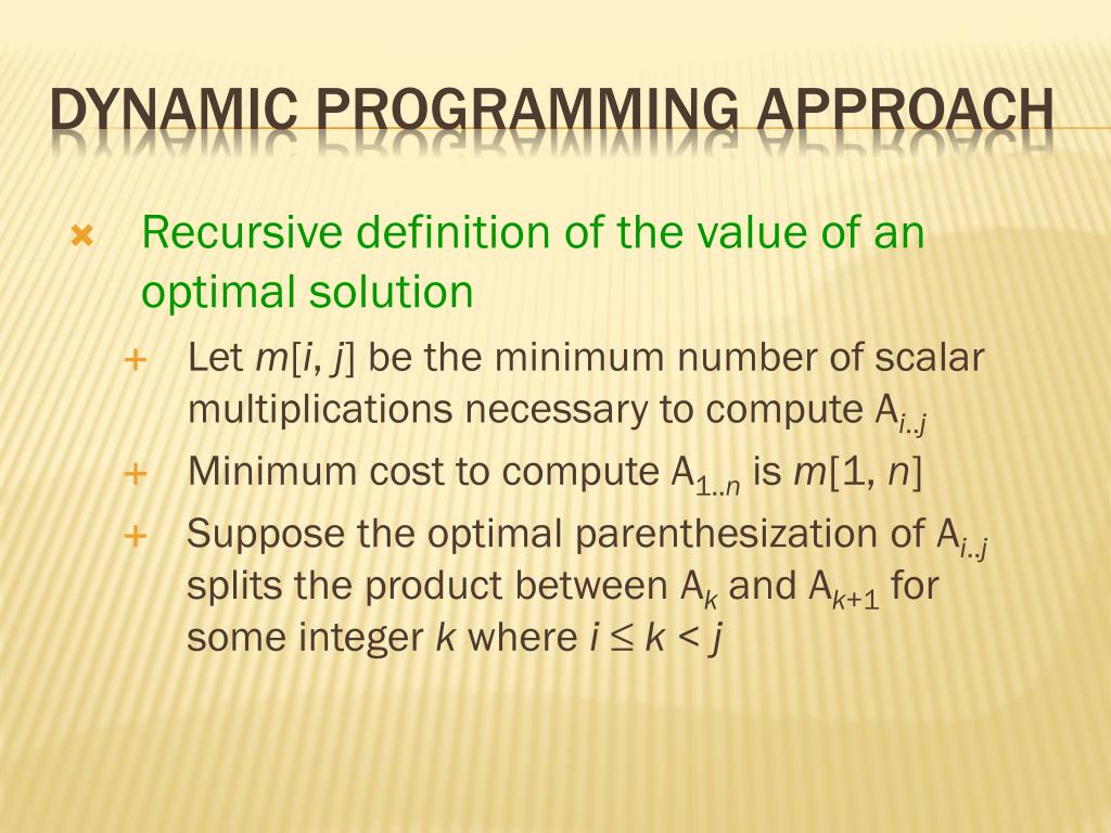PPT DYNAMIC PROGRAMMING PowerPoint Presentation, free download ID