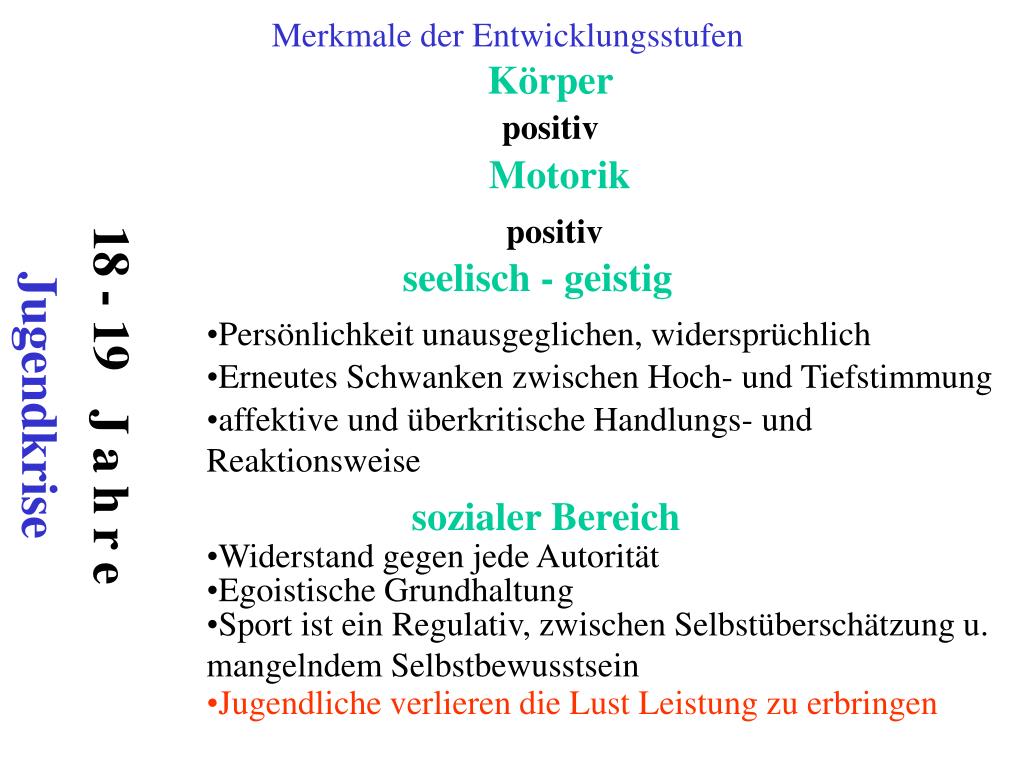 PPT 3. Auszüge aus der Entwicklungsstufenlehre