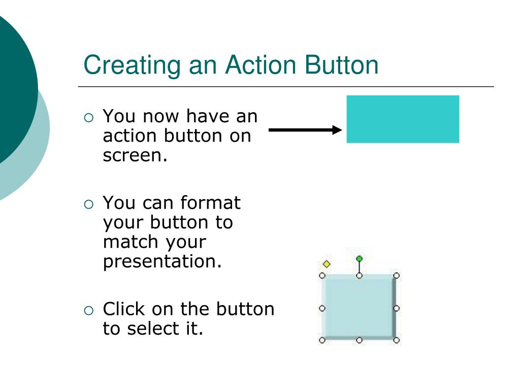 PPT Creating an Action Button in PowerPoint XP PowerPoint