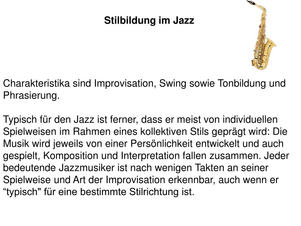 PPT Geschichte des Jazz PowerPoint Presentation, free download ID