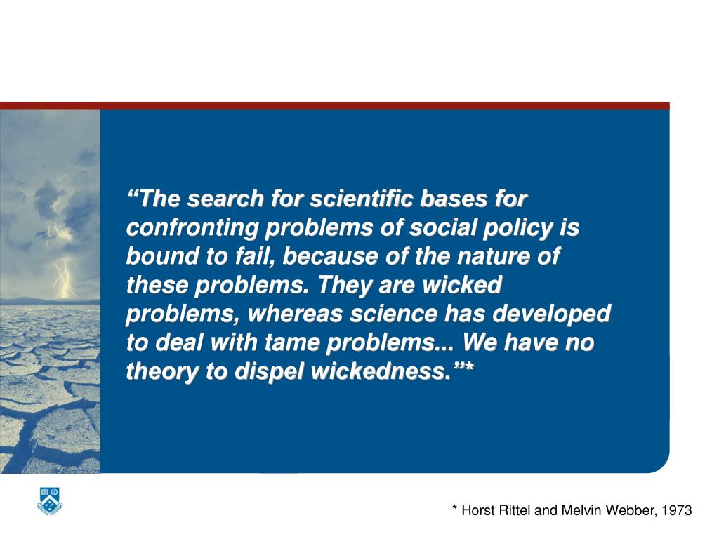 PPT * Horst Rittel and Melvin ber, 1973 PowerPoint Presentation