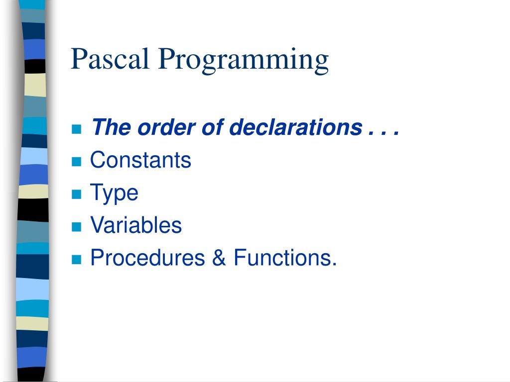 PPT Pascal Programming PowerPoint Presentation, free download ID