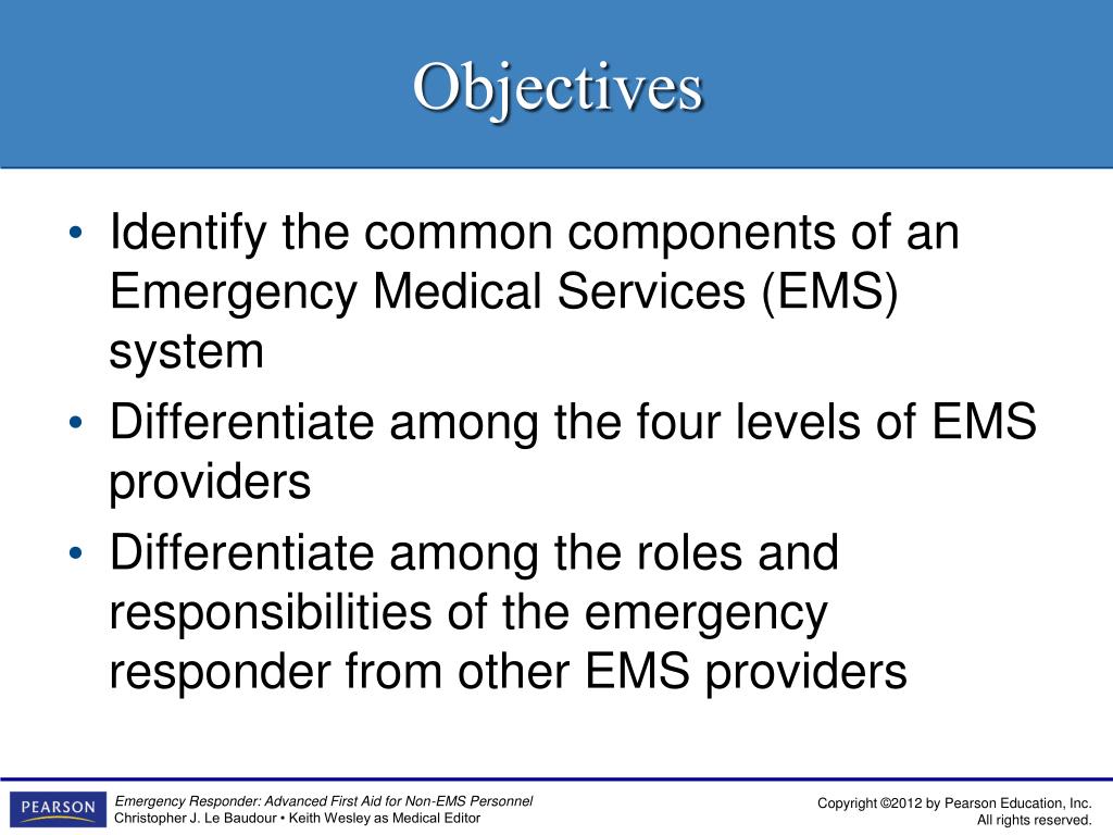 PPT Introduction to EMS Systems and the Role of the Emergency