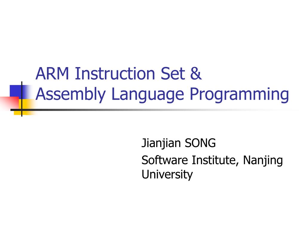 PPT ARM Instruction Set & Assembly Language Programming PowerPoint