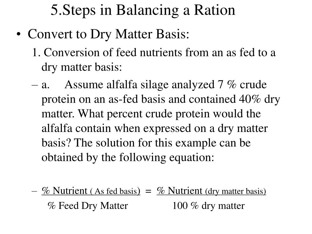 PPT Ration Formulation PowerPoint Presentation, free download ID