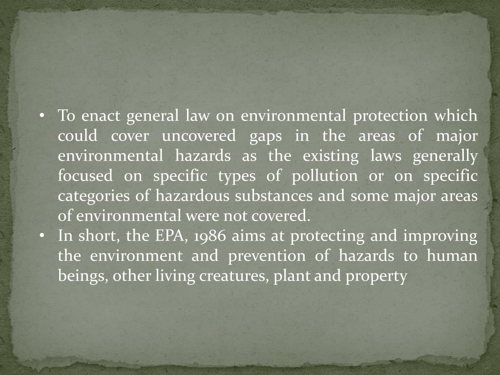 PPT Environmental Protection Laws PowerPoint Presentation, free