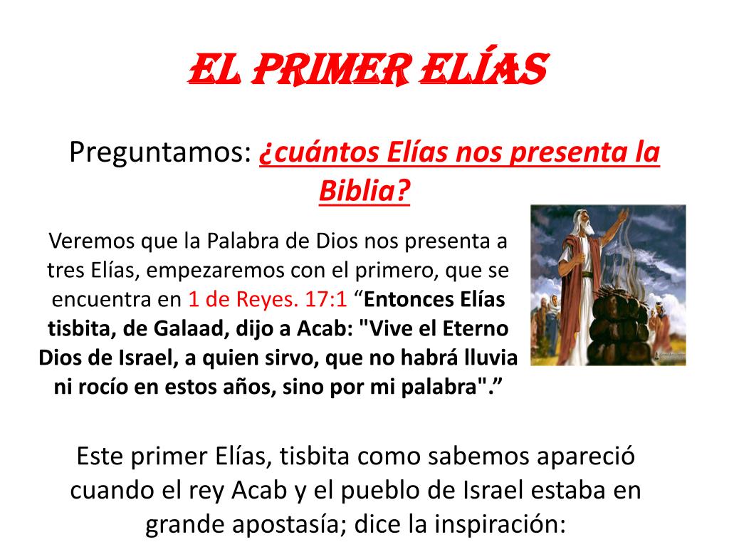 PPT LOS TRES ELIAS PowerPoint Presentation, free download ID3861007