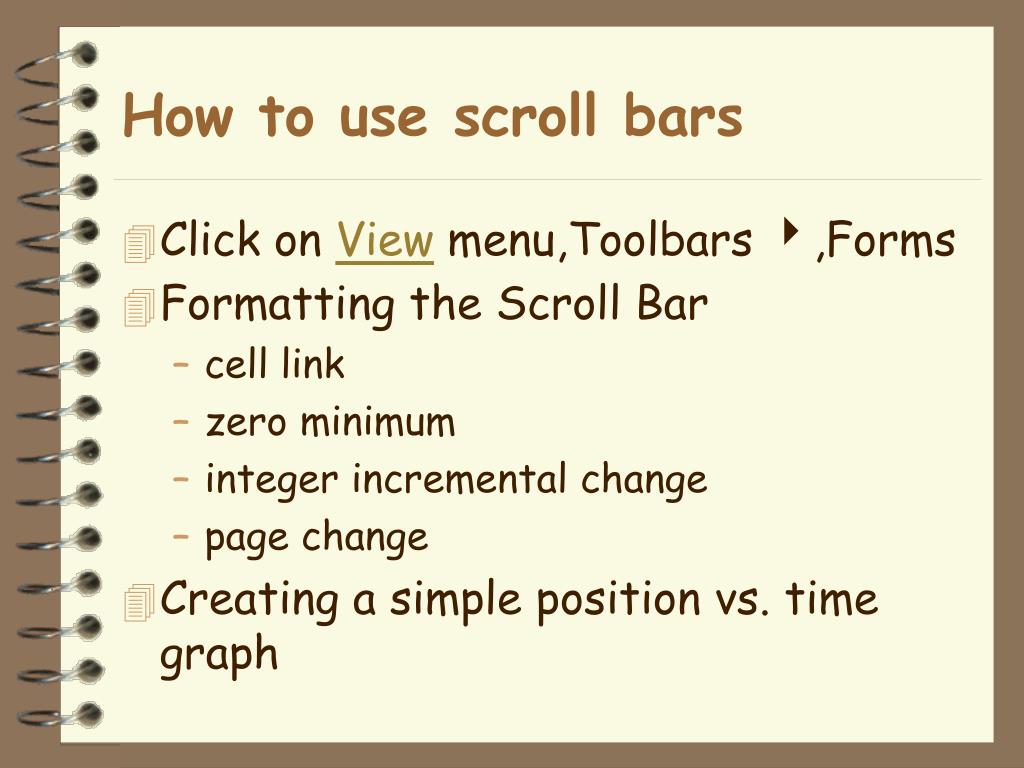 PPT Using Scroll Bars to Create Interactive Spreadsheets PowerPoint