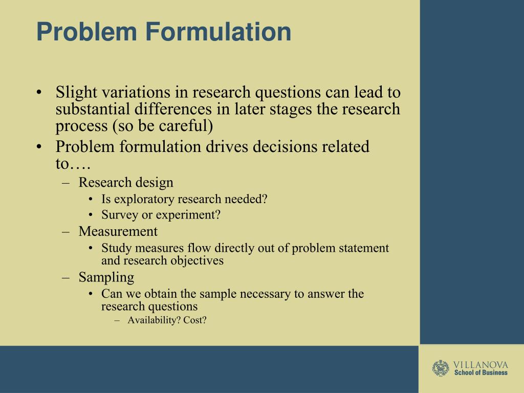 PPT Problem Formulation Problem Statements and Research Objectives