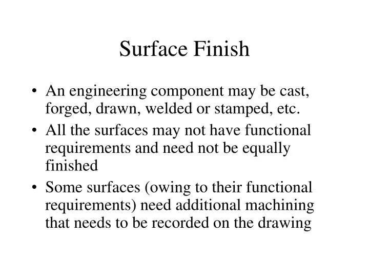 PPT Surface Finish PowerPoint Presentation, free download ID3866407