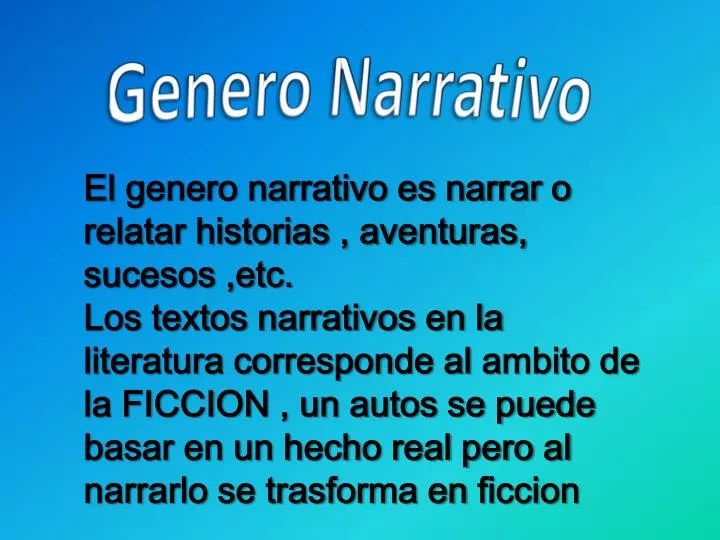 PPT Genero Narrativo PowerPoint Presentation, free
