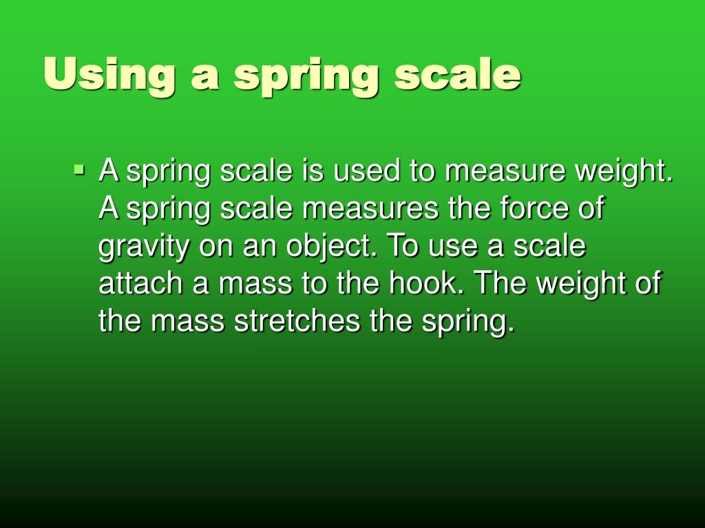 PPT Spring Scale PowerPoint Presentation, free download ID3872324