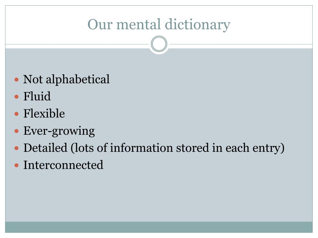 PPT Words in the mind PowerPoint Presentation, free download ID3874821