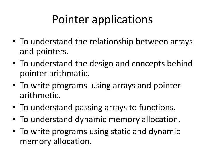 PPT Pointer applications PowerPoint Presentation, free download ID