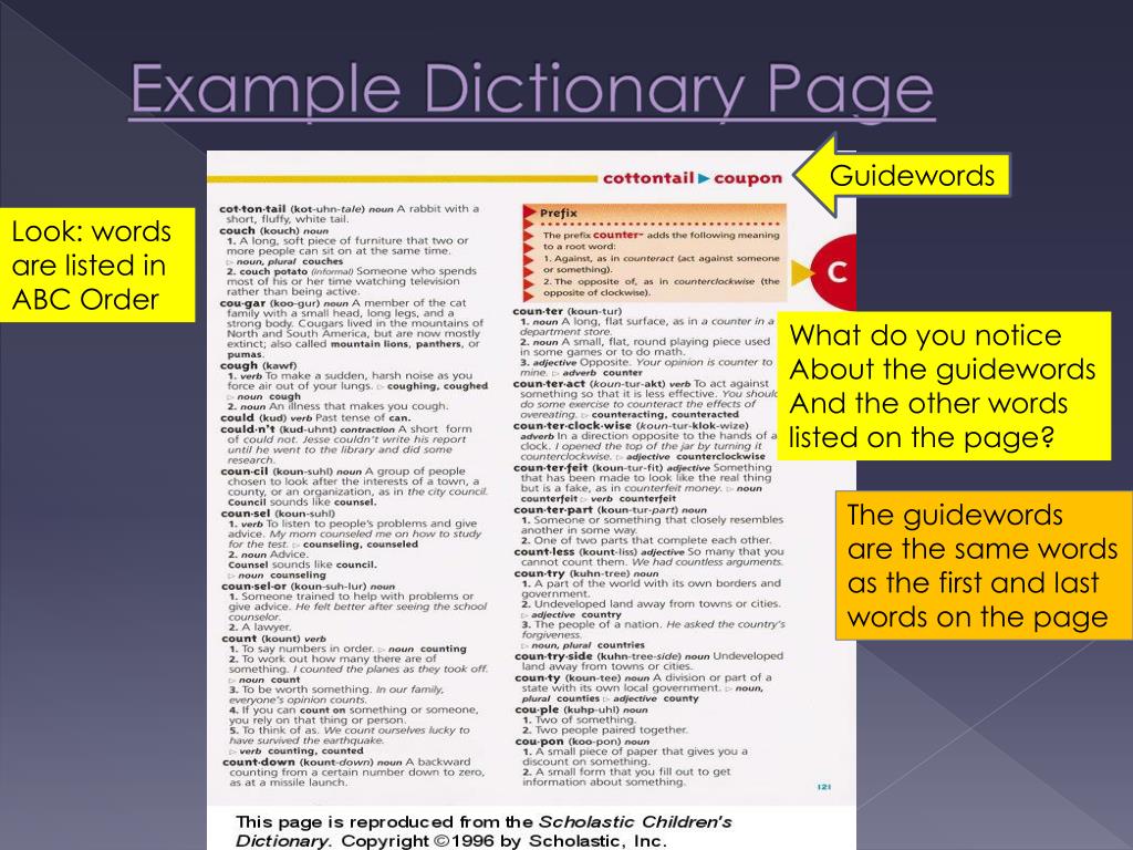 PPT Dictionary PowerPoint Presentation, free download ID3876045