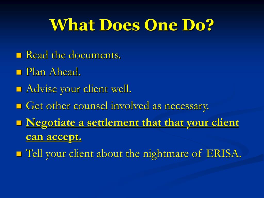 PPT INTRODUCTION TO ERISA WELFARE BENEFIT CLAIMS PowerPoint