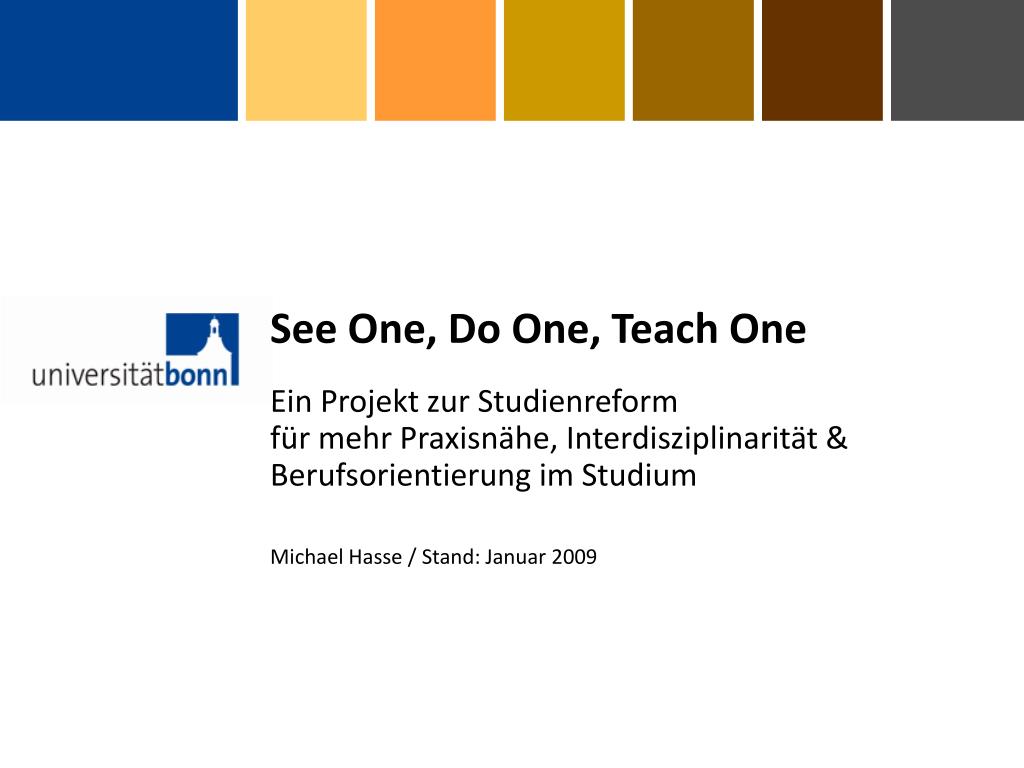 PPT See One, Do One, Teach One PowerPoint Presentation, free download