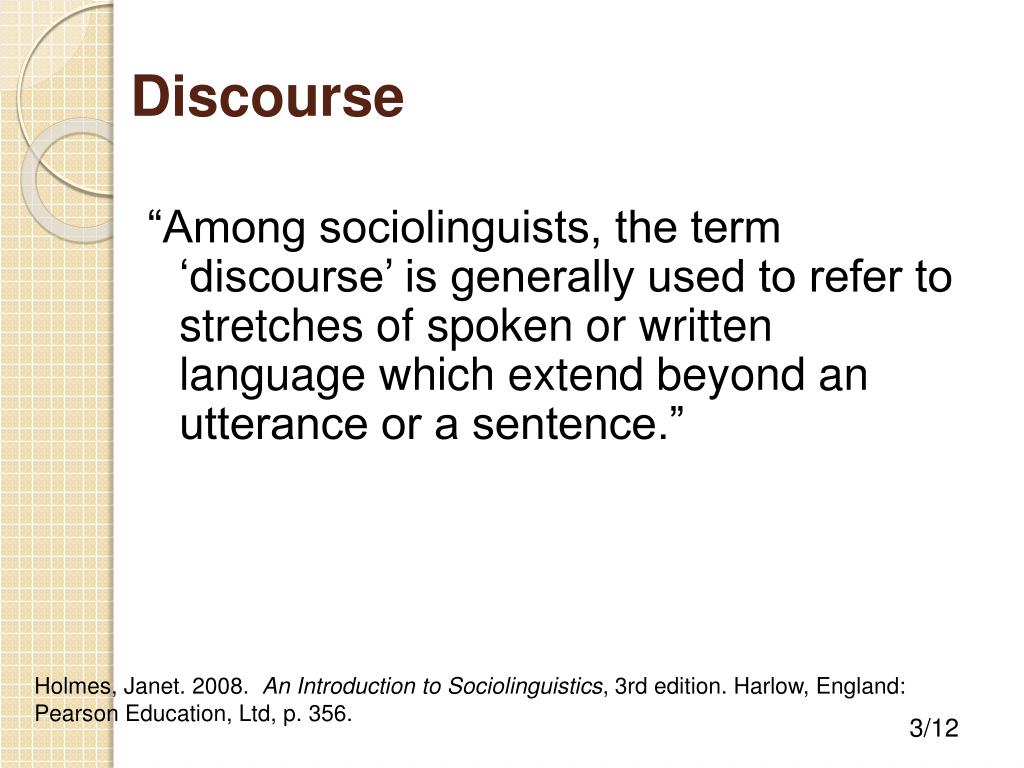 PPT Overview of Discourse Analysis PowerPoint Presentation, free