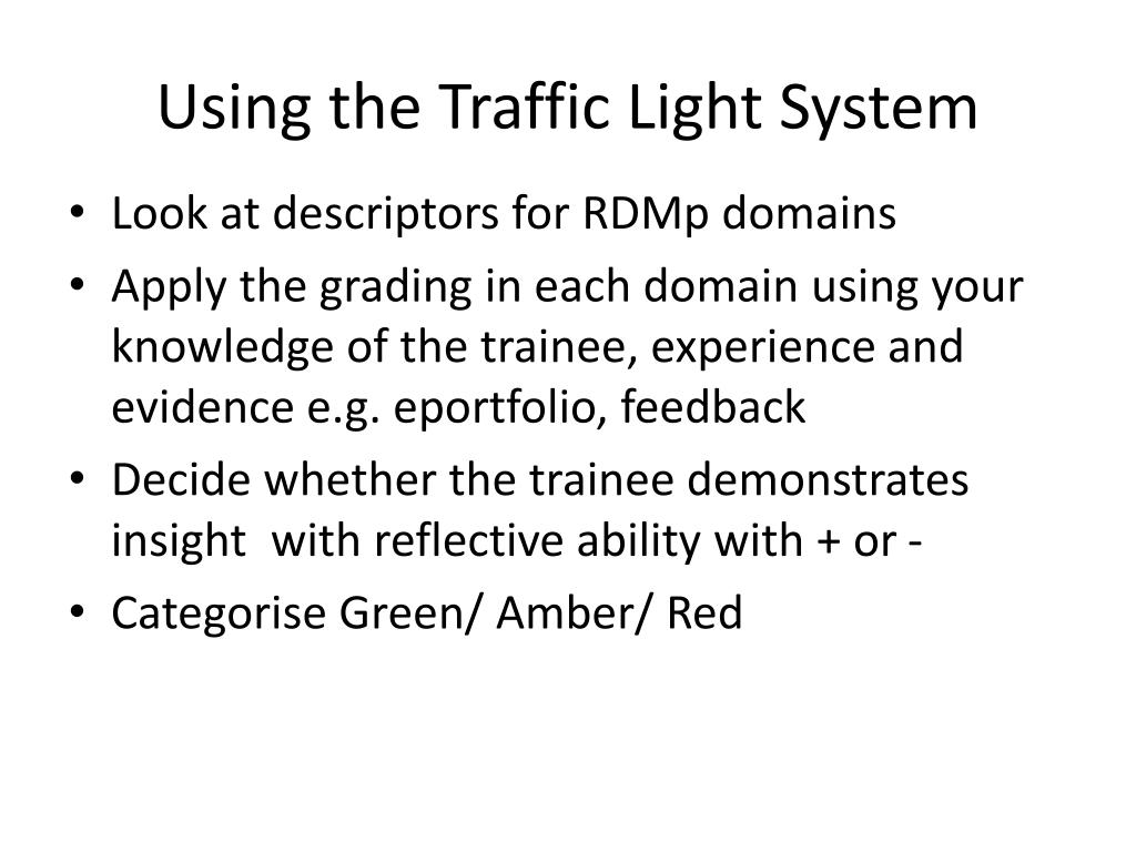 PPT The Milton Keynes Traffic Light System PowerPoint Presentation