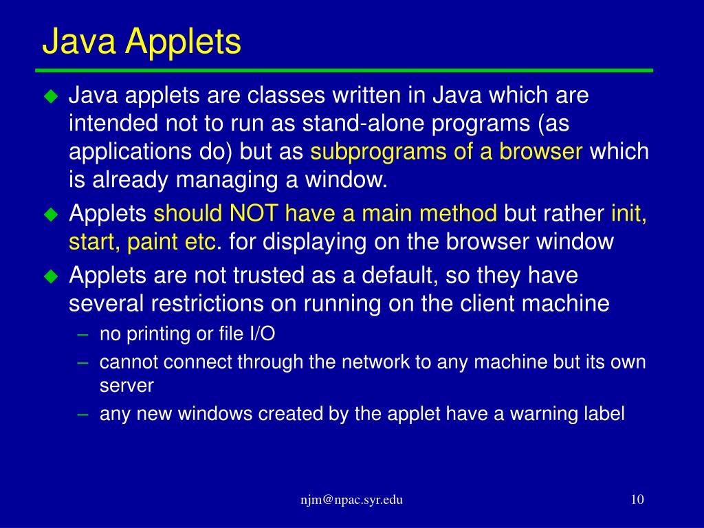 PPT Java Tutorial Spring 2000 Part 1 Introduction to Java Language