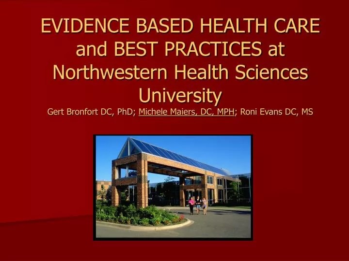 PPT Northwestern Health Sciences University (NWHSU) PowerPoint