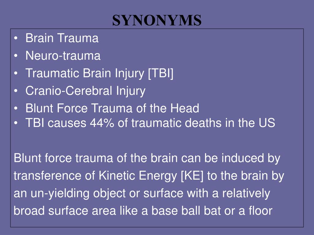 PPT THE FORENSIC NEUROPATHOLOGY OF BLUNT FORCE TRAUMA OF THE BRAIN