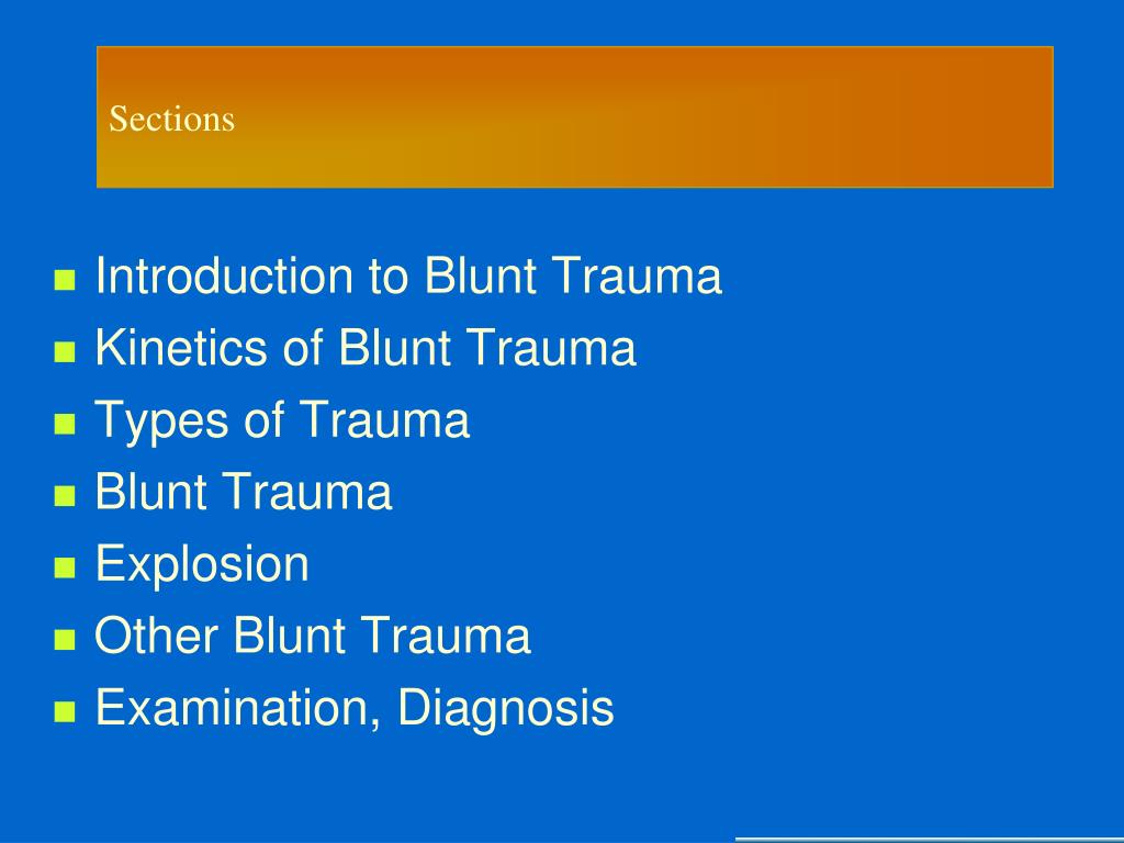PPT Blunt Trauma PowerPoint Presentation, free download ID3888296