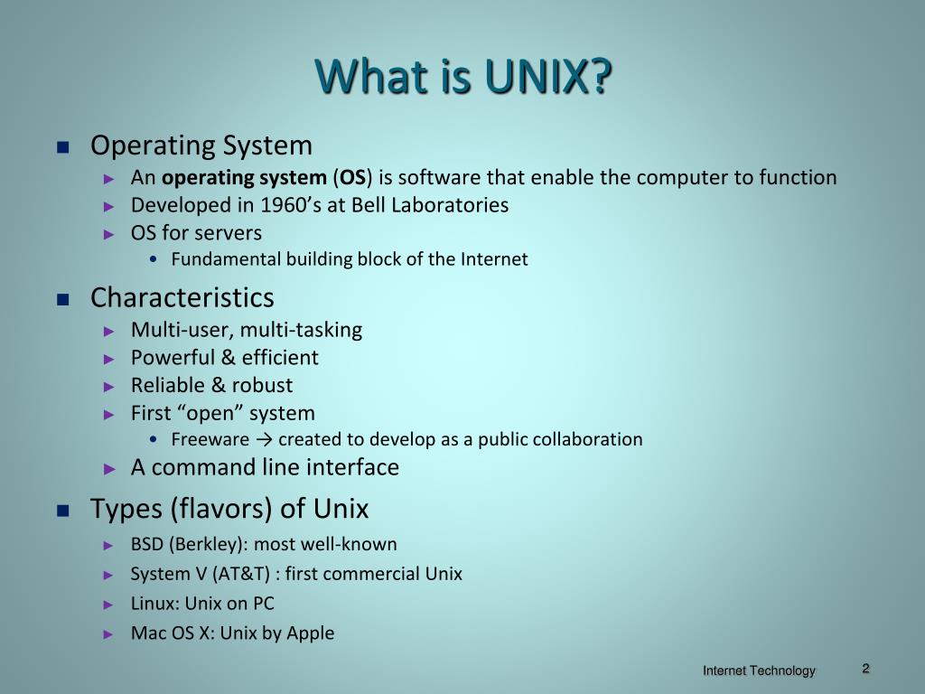 PPT UNIX Basics PowerPoint Presentation, free download ID3891007