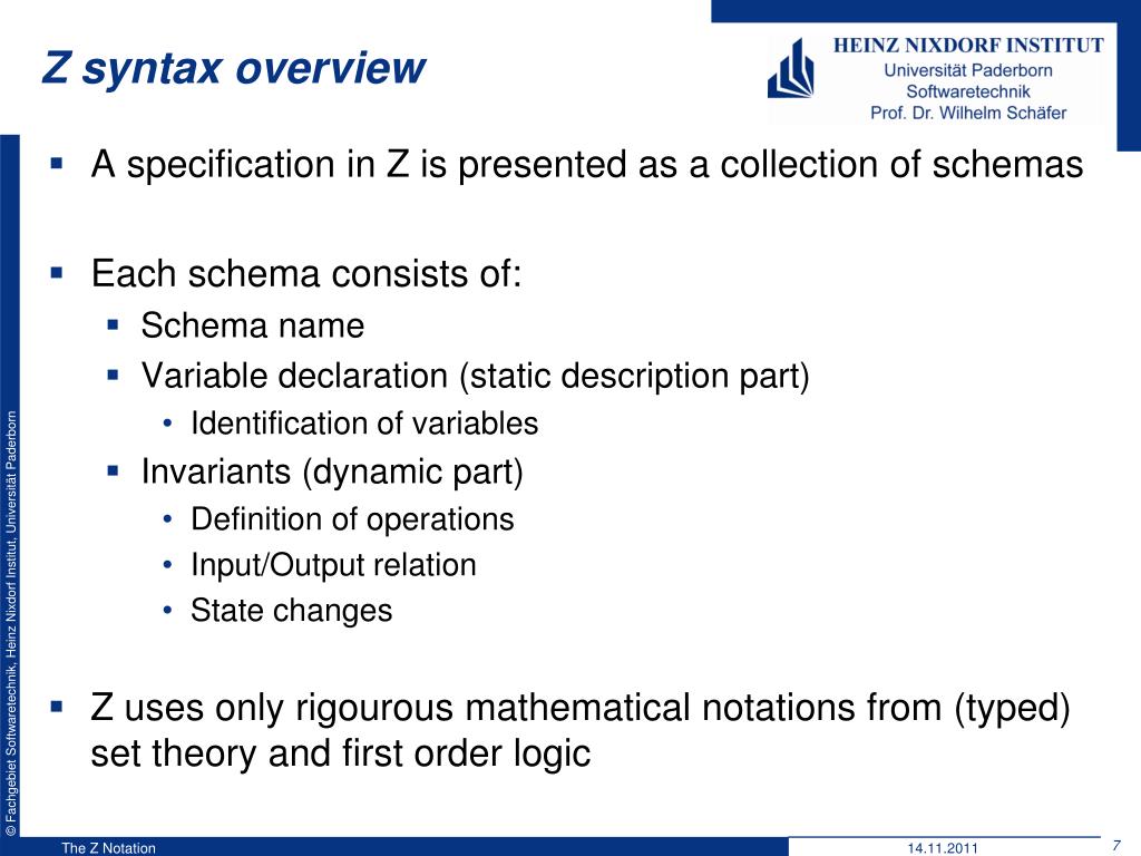 PPT 2.4 The Z Notation PowerPoint Presentation, free download ID