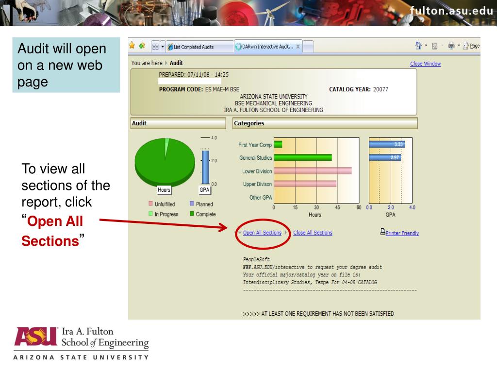 PPT Degree Audit Report (DARS) PowerPoint Presentation, free download