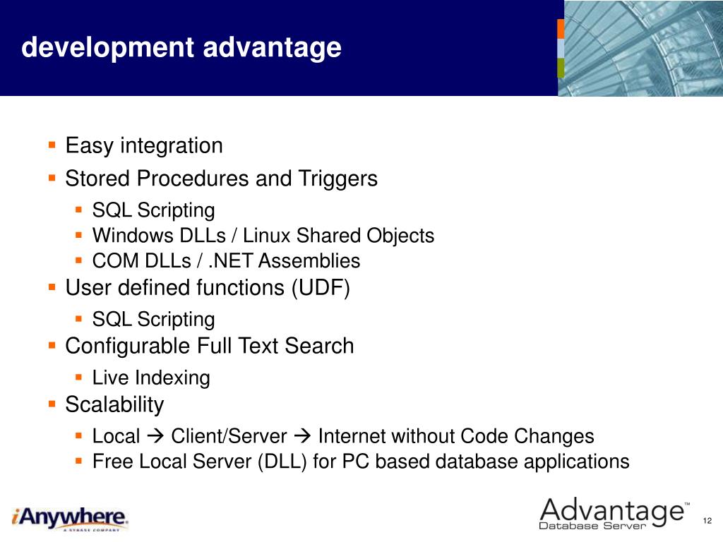 PPT Advantage Database Server PowerPoint Presentation, free download