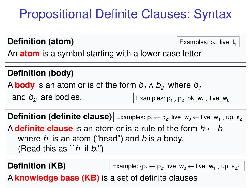 PPT Logic Intro & Propositional Definite Clause Logic PowerPoint