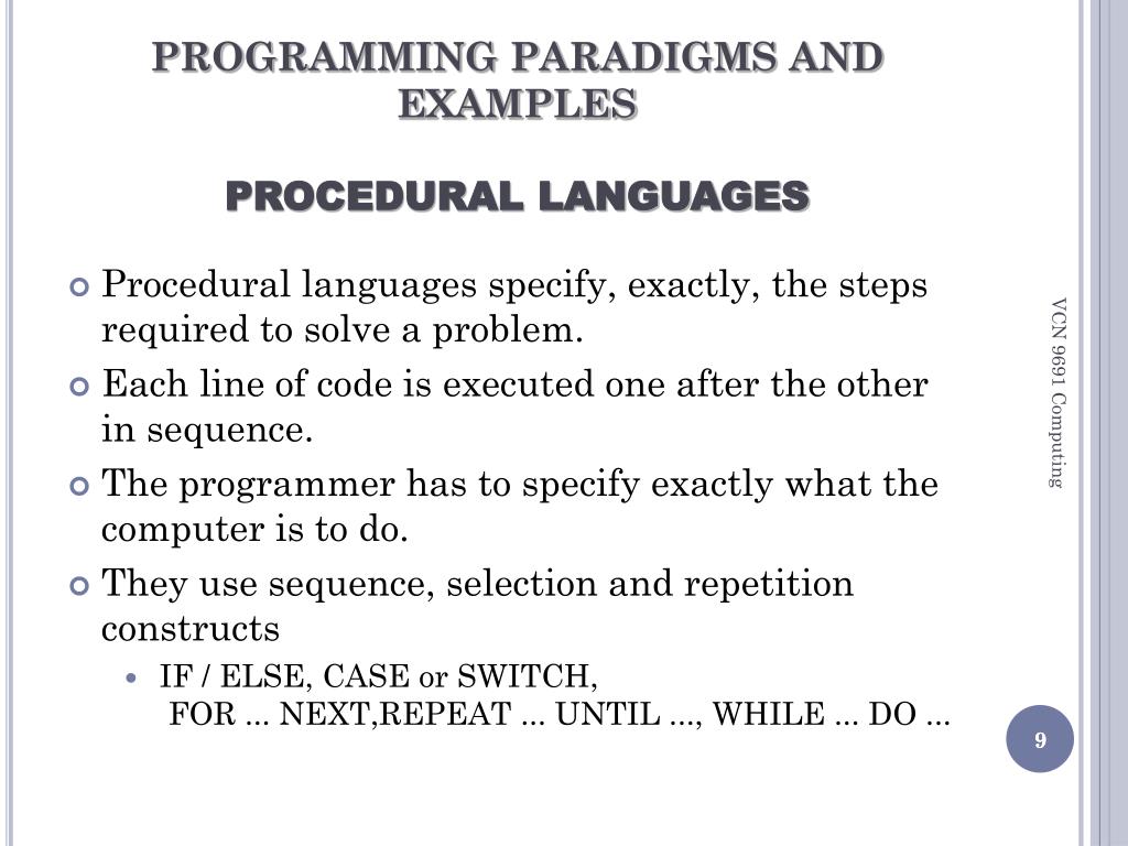 PPT PROGRAMMING PARADIGMS PowerPoint Presentation, free download ID