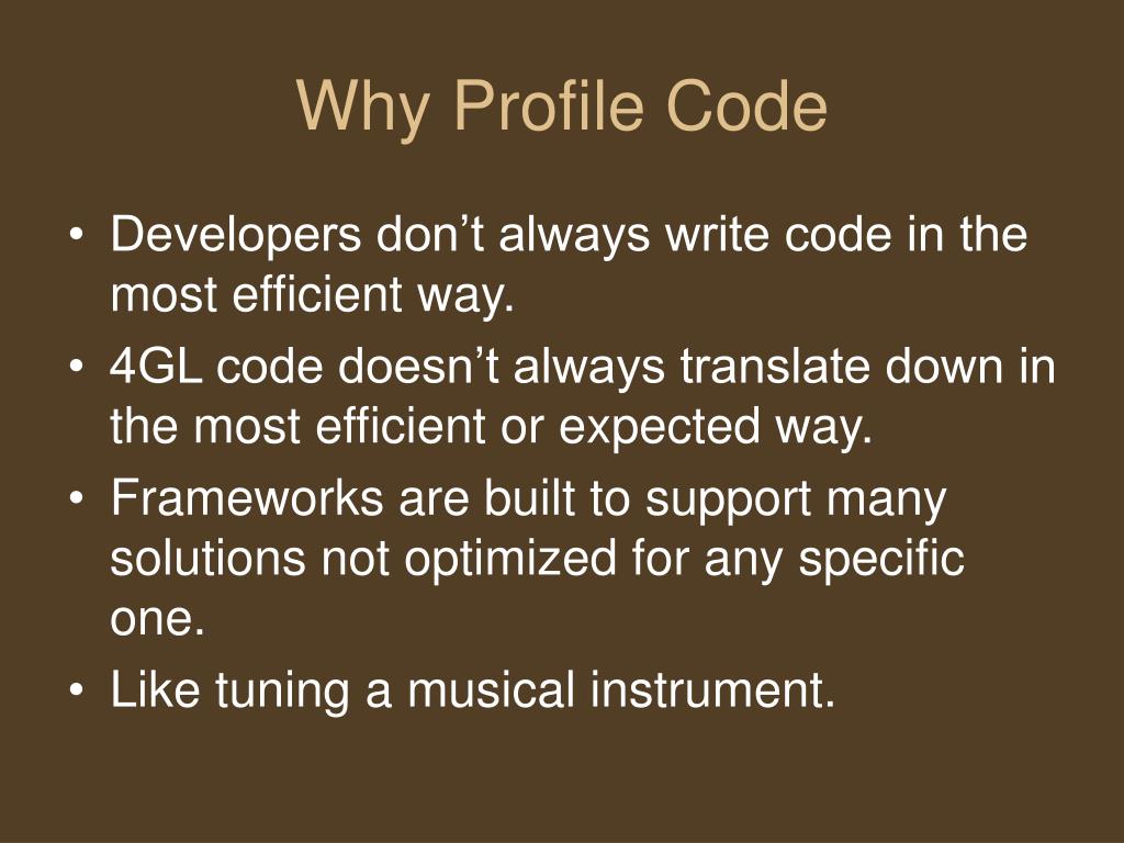 PPT Optimizing Performance Using Code Profilers PowerPoint