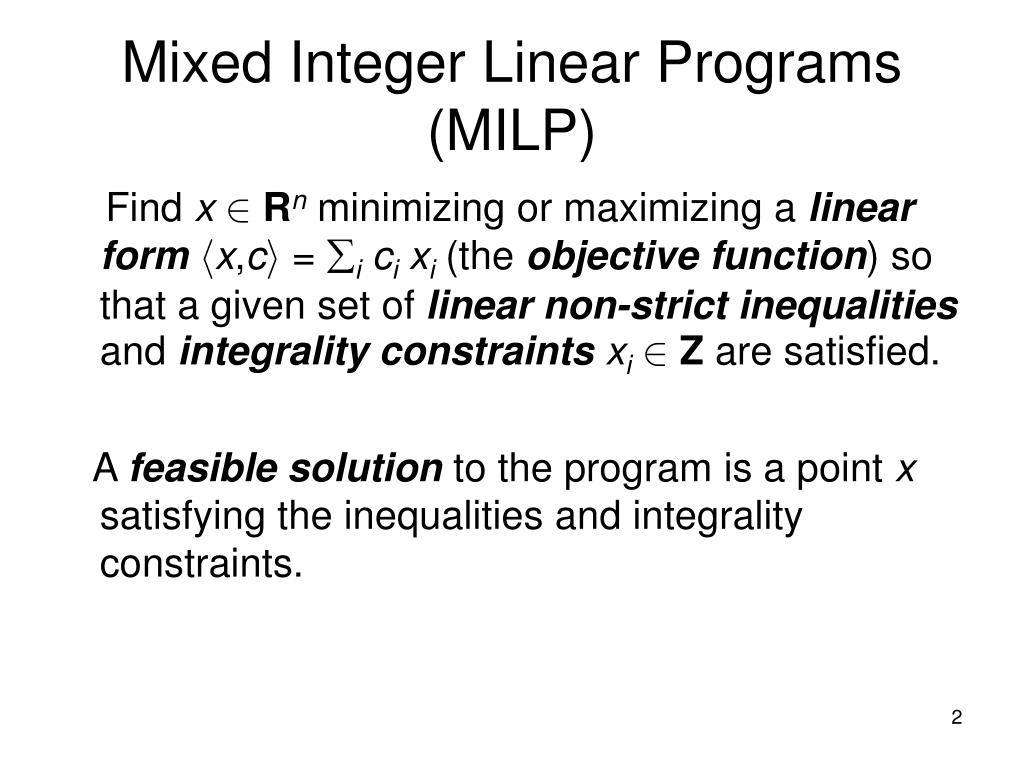 PPT Integrality constraints PowerPoint Presentation, free download